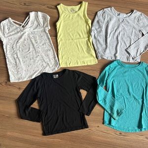 5 PCS - Bundle of Girls Small Size 6 Shirts